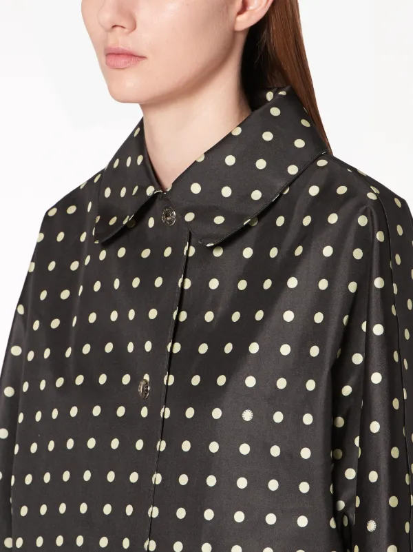 FAIRLIE Polka Dot Bonded Silk Coat | LR-079