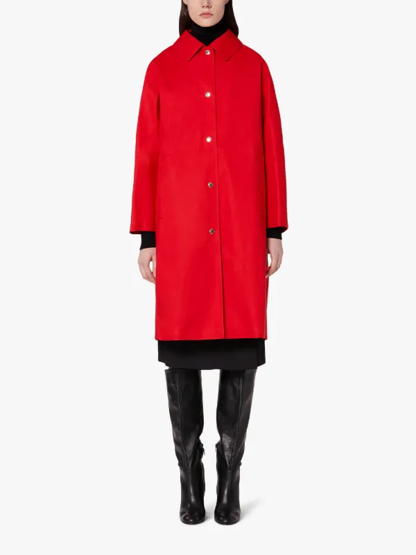 FAIRLIE Red Bonded Cotton Coat | LR-079D