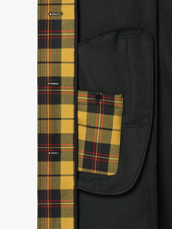 FAIRLIE Yellow Tartan Wool & Silk Coat