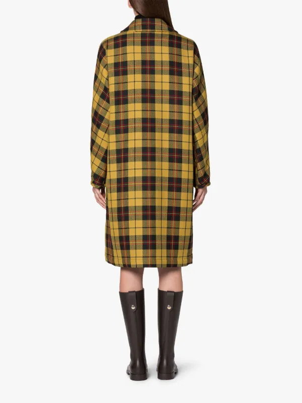 Topshop yellow sale tartan coat