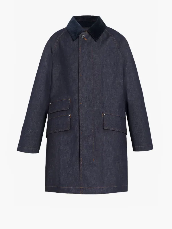 FALKIRK Indigo RAINTEC Denim Field Coat | D-MC1021BS