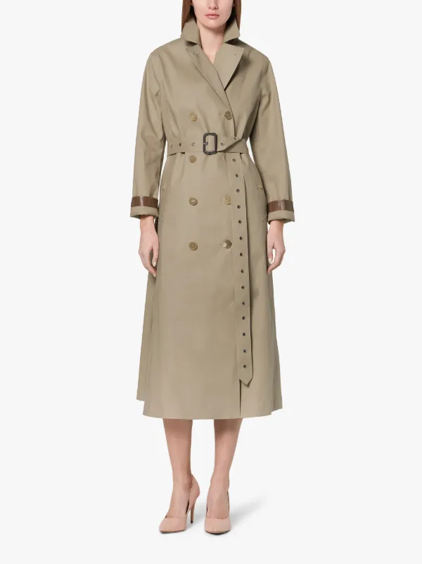 Fawn Bonded Cotton Long Trench Coat LR-091 | Mackintosh