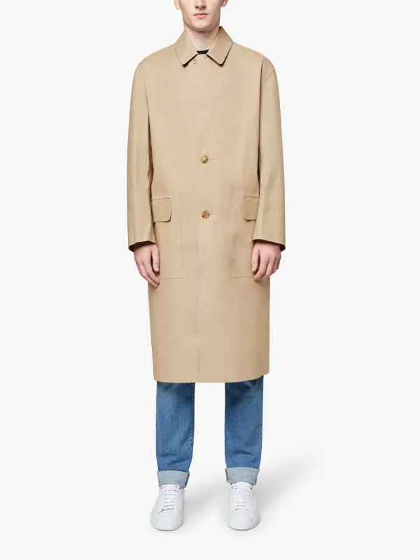 Fawn Bonded Cotton Notch Lapel Coat
