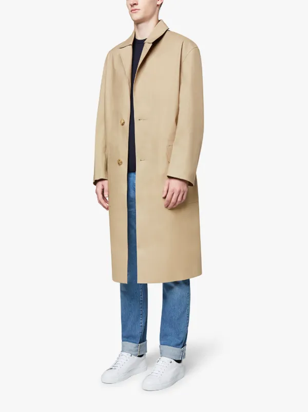Fawn Bonded Cotton Notch Lapel Coat