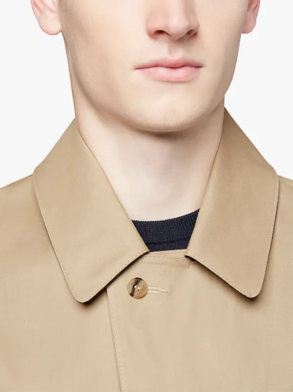 Fawn Bonded Cotton Notch Lapel Coat