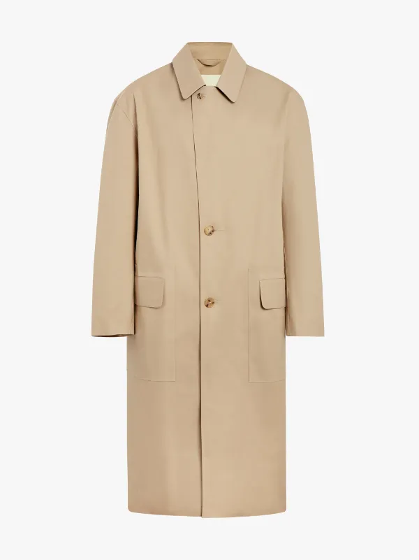 Fawn Bonded Cotton Notch Lapel Coat