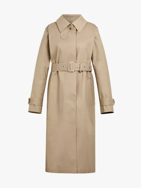 Fawn Bonded Cotton Single Breasted Trench Coat LR-061