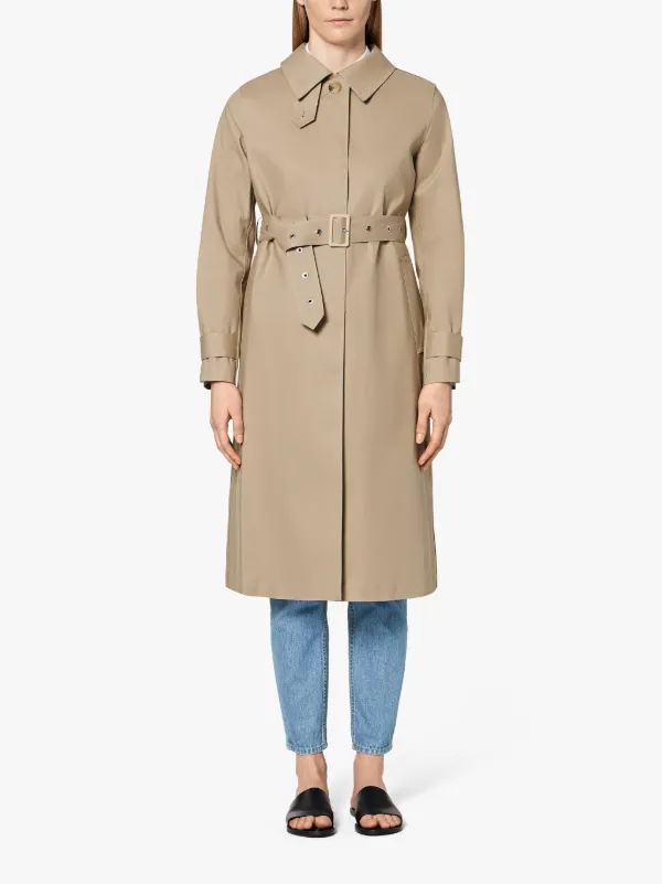 Fawn Bonded Cotton Single Breasted Trench Coat LR-061