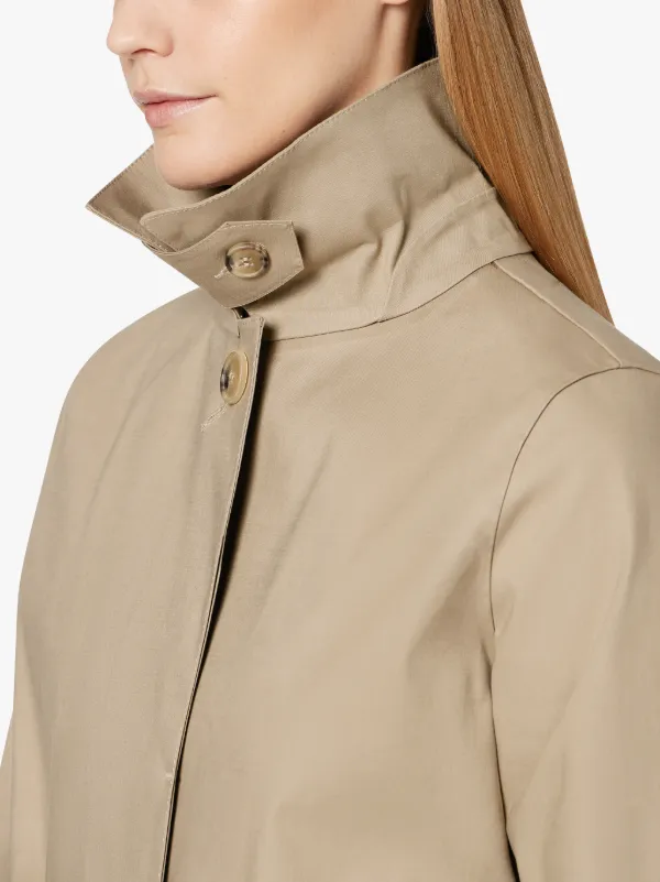 Fawn Bonded Cotton Single Breasted Trench Coat LR-061