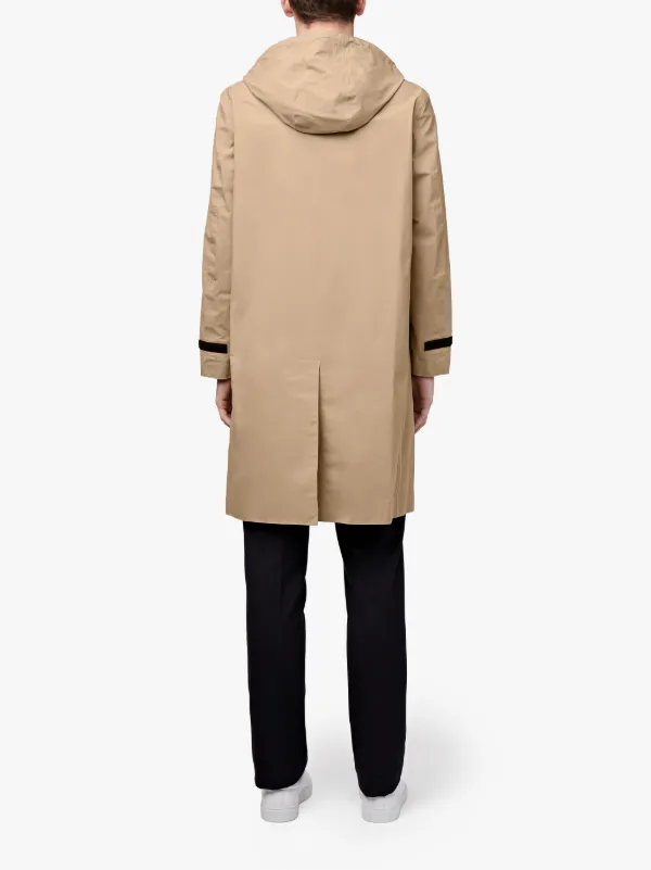 Fawn Nylon Hooded Coat