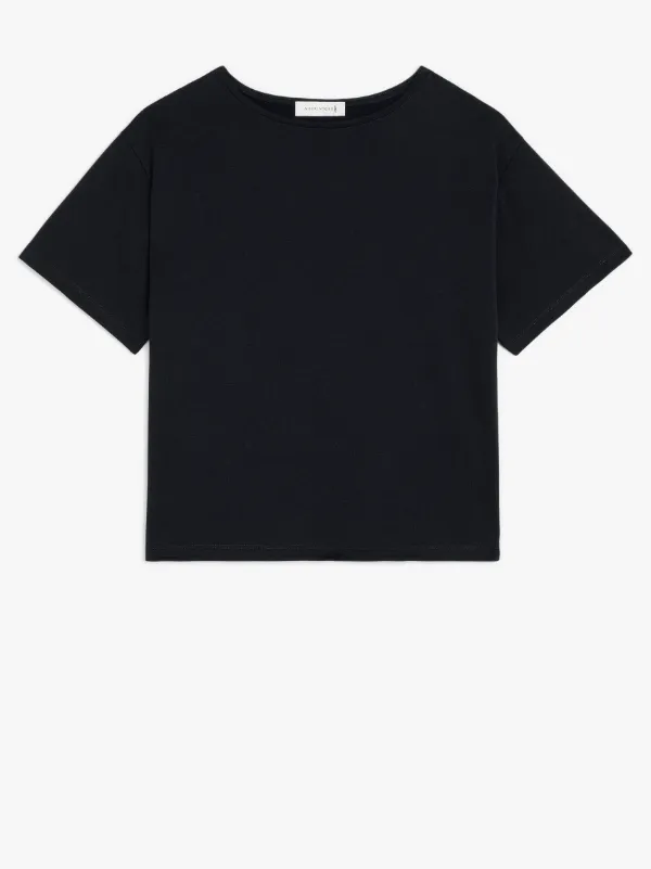 Cotton Bateau Neck Tee