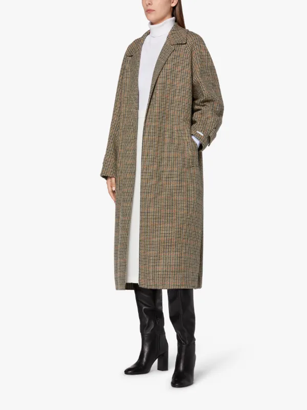 FEARNBEG Brown Gunclub Check Wool Coat | LM-1051/J