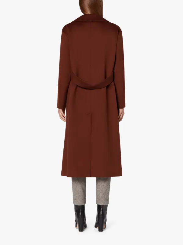 FERNESS Brick Red Storm System Cashmere Wrap Coat | LM-1045F