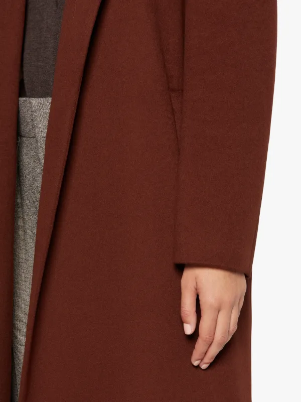 FERNESS Brick Red Storm System Cashmere Wrap Coat | LM-1045F