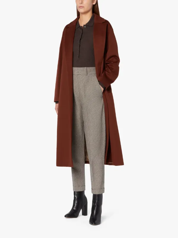 FERNESS Brick Red Storm System Cashmere Wrap Coat | LM-1045F 