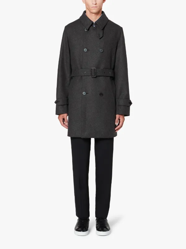 FETLAR Charcoal Wool Short Trench Coat | GM-1014F