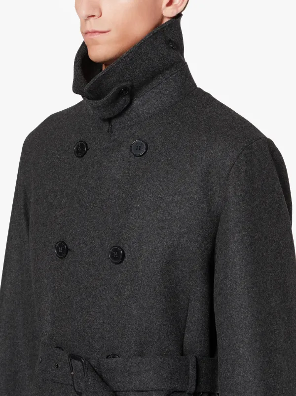 FETLAR Charcoal Wool Short Trench Coat | GM-1014F