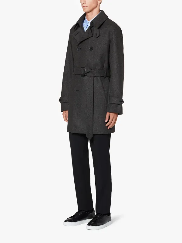 FETLAR Charcoal Wool Short Trench Coat | GM-1014F