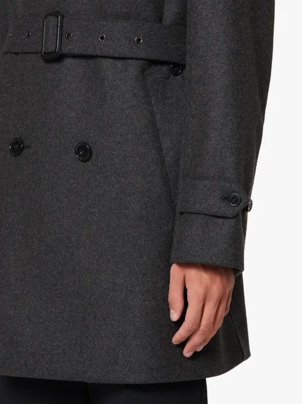 FETLAR Charcoal Wool Short Trench Coat | GM-1014F