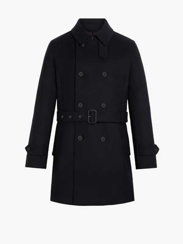 FETLAR Navy Wool Short Trench Coat | GM-1014F