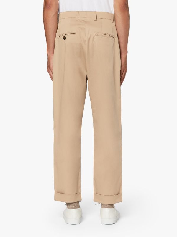 FIELD Beige Cotton Chino Trousers | GTM-202