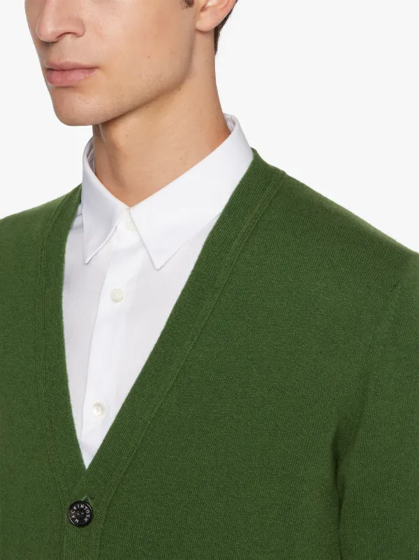 FIELD Green Wool Cardigan | GKM-200