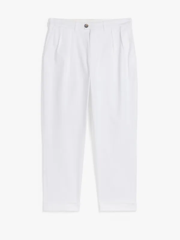 FIELD White Drill Cotton Chino Trosuers | GTM-202