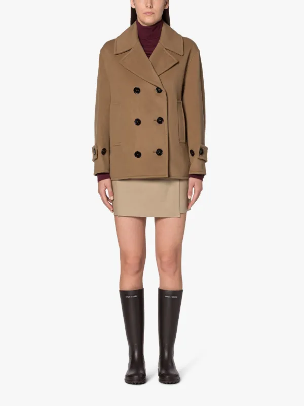 FIONA Beige Wool & Cashmere Pea Coat