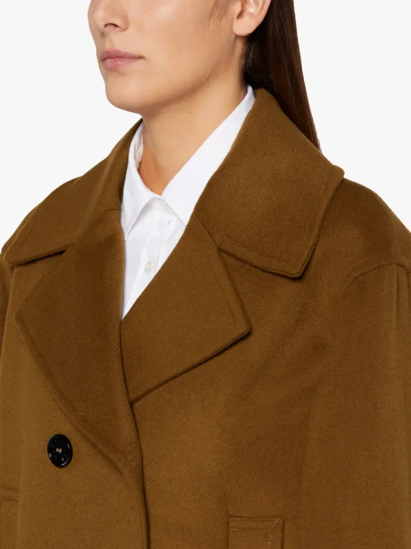 FIONA Camel Wool & Cashmere Pea Coat | LMC-011