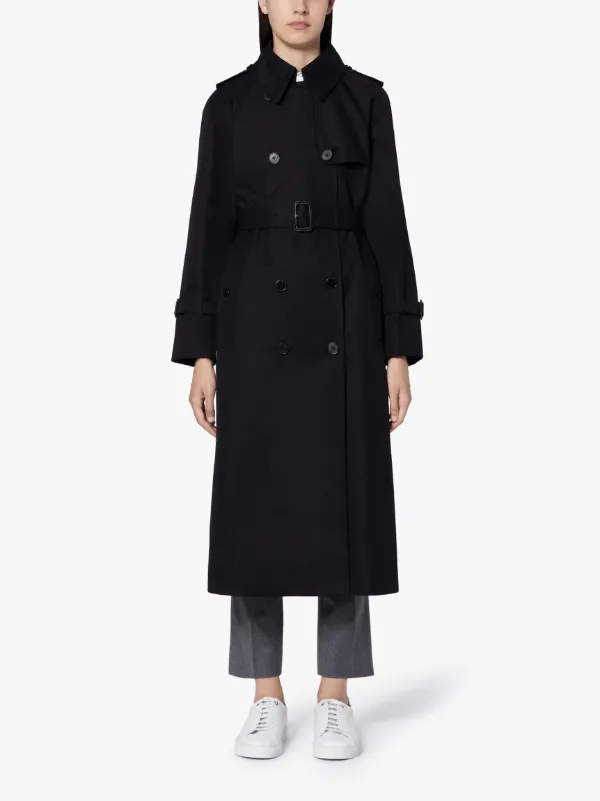 FORREST Black Cotton Long Trench Coat | LM-1013F