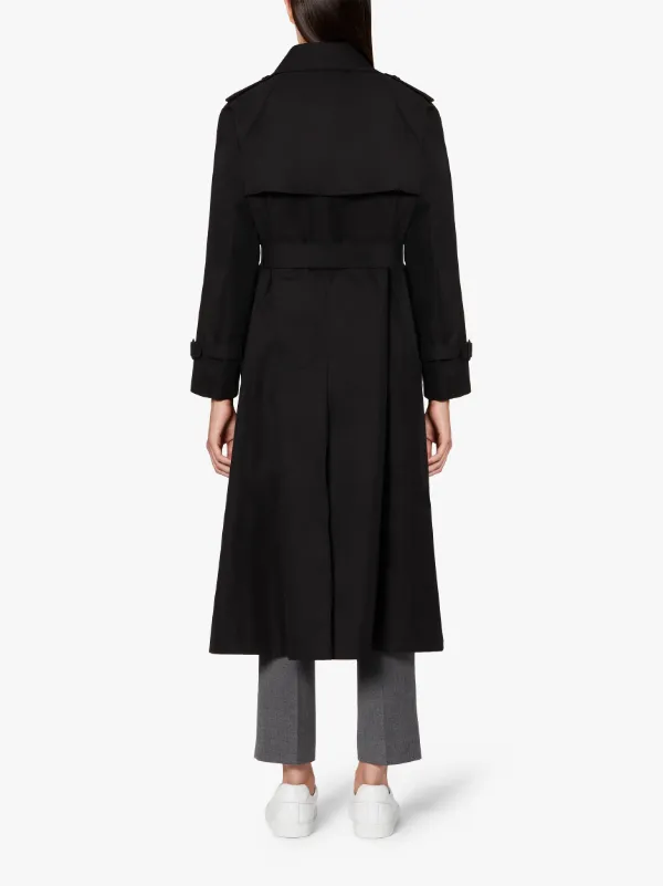 FORREST Black Cotton Long Trench Coat | LM-1013F