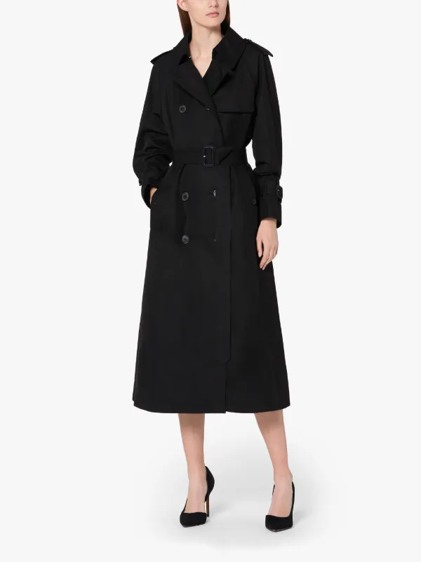 FORREST Black Cotton Long Trench Coat | LM-1013FD