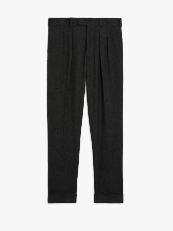 FORSTER Charcoal Wool Formal Trousers