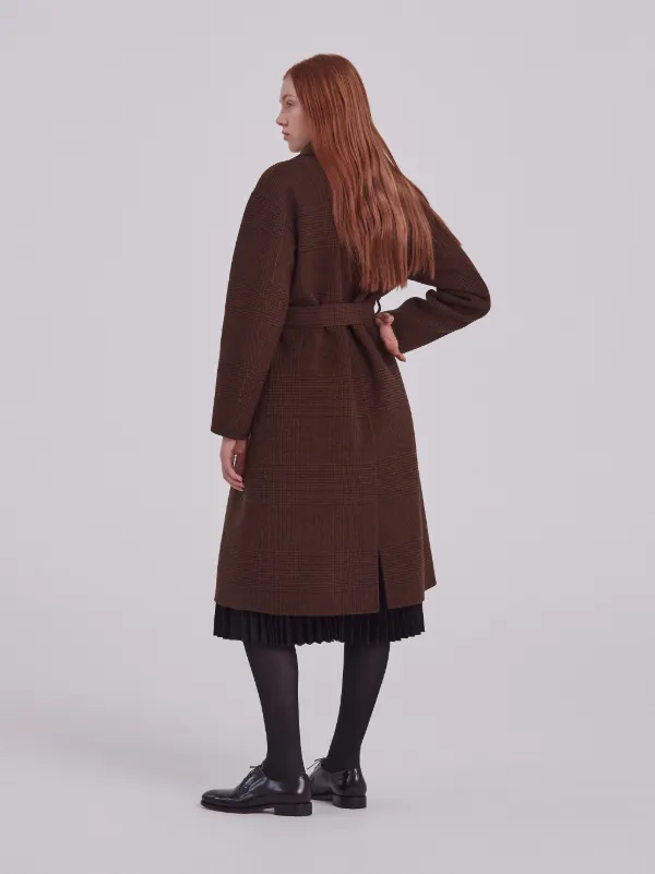 Wool reversible trench coat