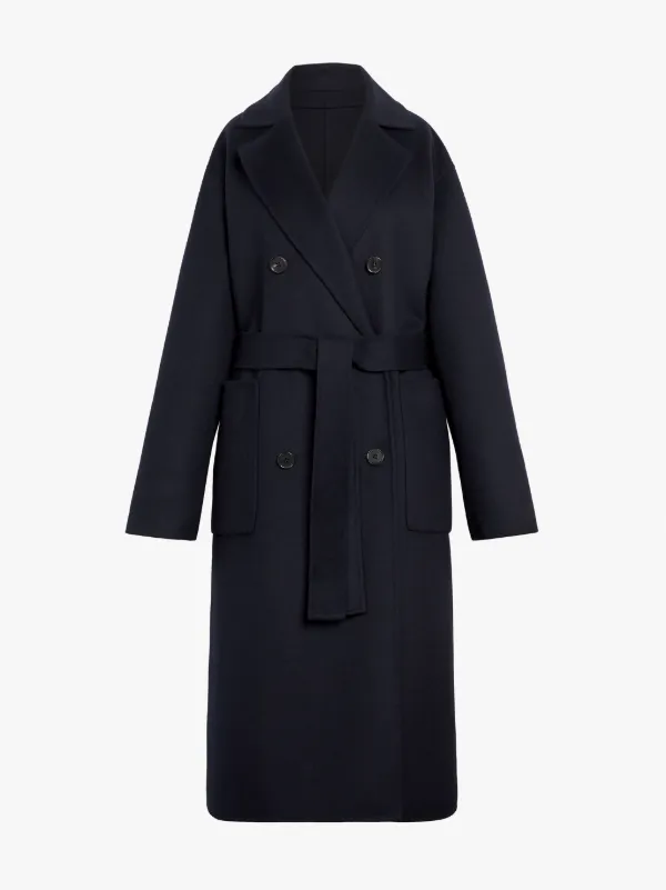 FORTROSE Navy Wool Trench Coat | LM-1009H/J