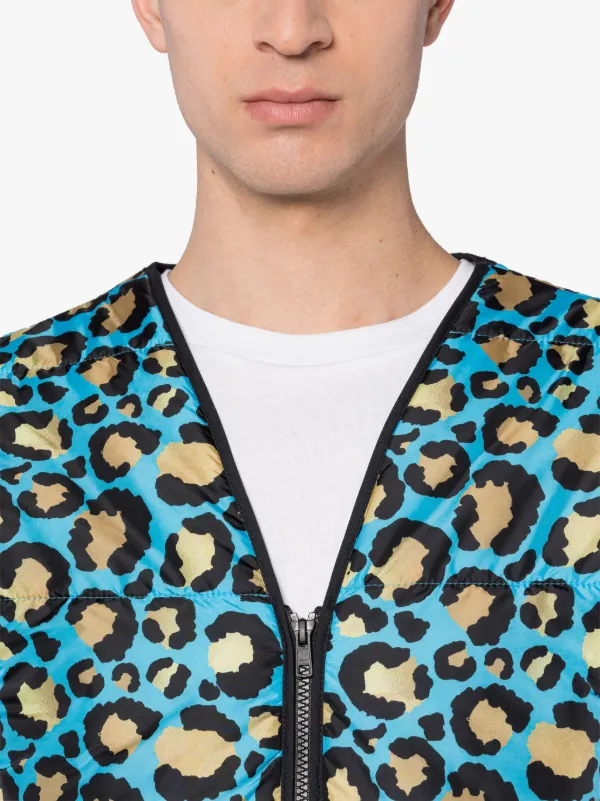 FOUR SEASON Blue Leopard Nylon Gilet