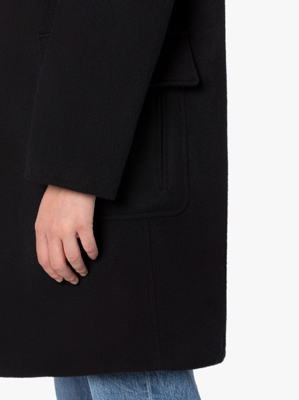 Black wool cocoon outlet coat