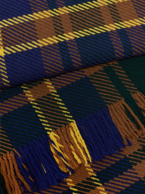 fringed tartan scarf