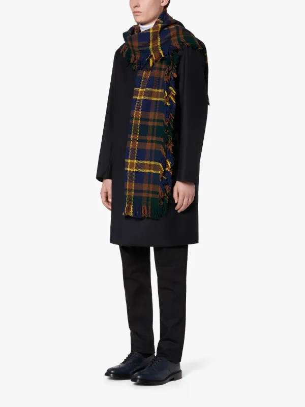 fringed tartan scarf