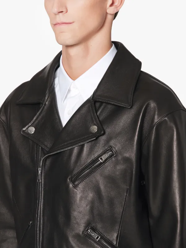 GELSTON Black Leather Rider Jacket | GL-1001