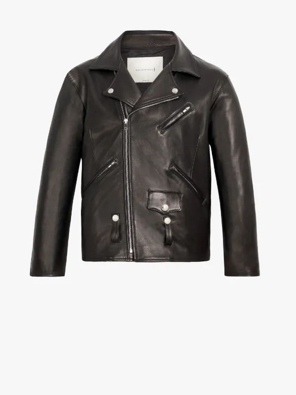 GELSTON Black Leather Rider Jacket | GL-1001