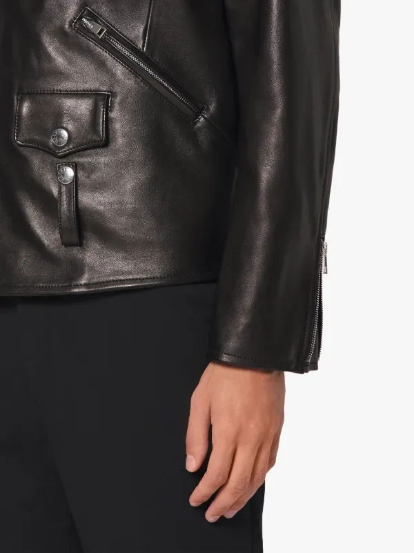 GELSTON Black Leather Rider Jacket | GL-1001