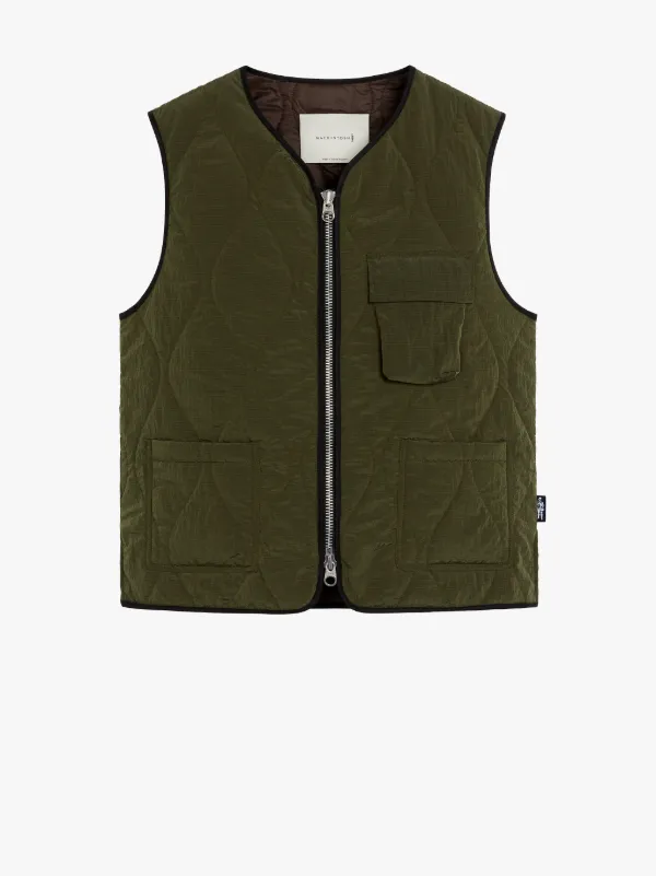 GENERAL Military Green Nylon Gilet | GQM-211