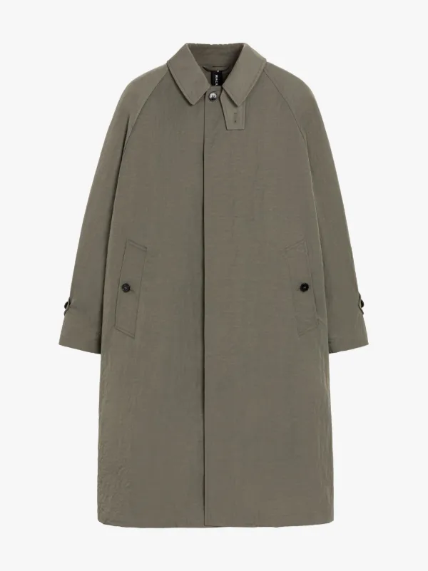 Khaki Premium Woven Hooded Trench Coat