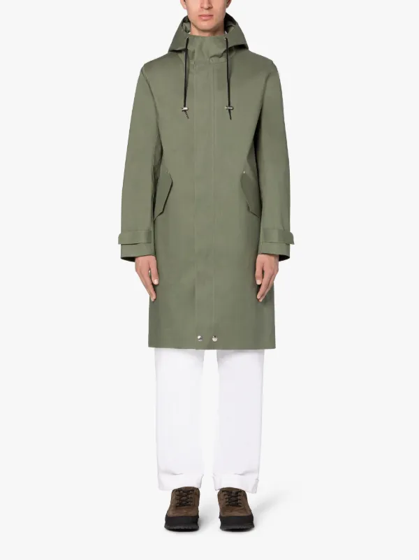 GRANISH Green Bonded Cotton Hooded Coat