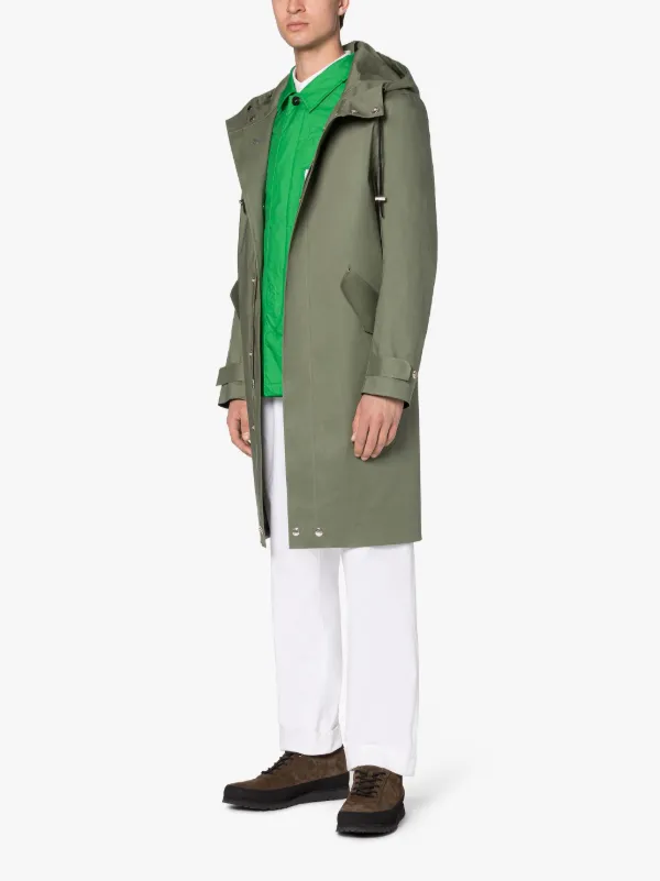 GRANISH Green Bonded Cotton Hooded Coat