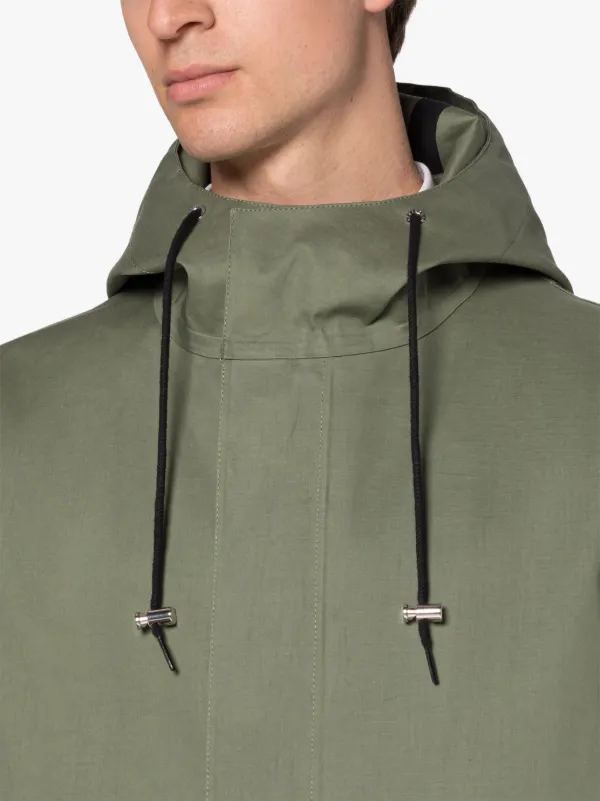 GRANISH Green Bonded Cotton Hooded Coat