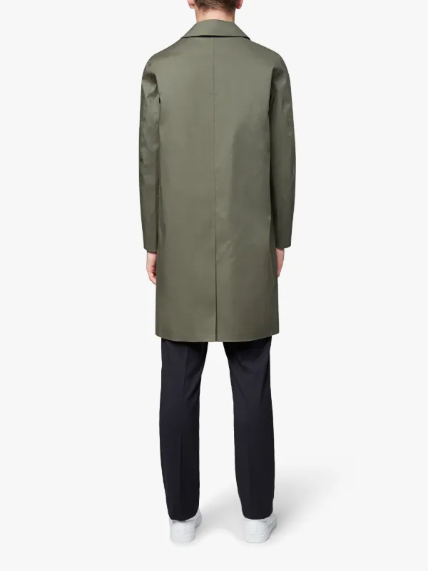 Grape Leaf Bonded Cotton 3/4 Mackintosh Coat