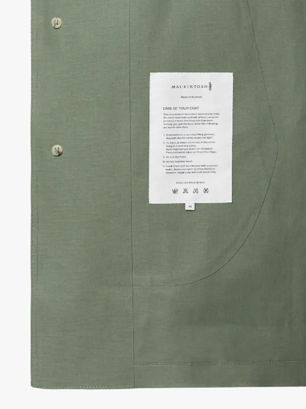 Green Bonded Cotton Short Hooded Coat | GR-010