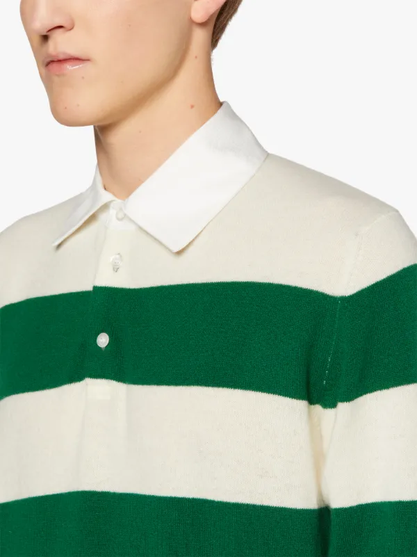 Green Wool Knitted Rugby Shirt | GKM-202